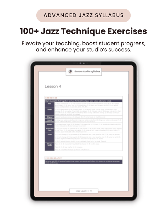 Jazz Level 4 - Dance Studio Syllabus