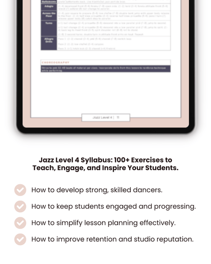 Jazz Level 4 - Dance Studio Syllabus