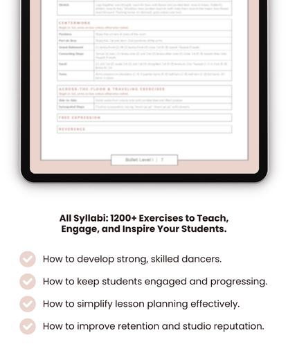 All Syllabi Bundle - Dance Studio Syllabus