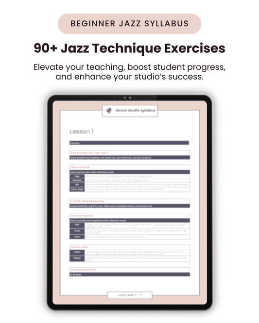 Jazz Level 1 - Dance Studio Syllabus