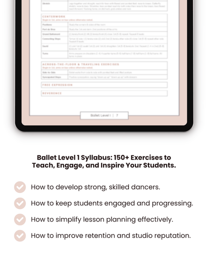 Ballet Level 1 - Dance Studio Syllabus