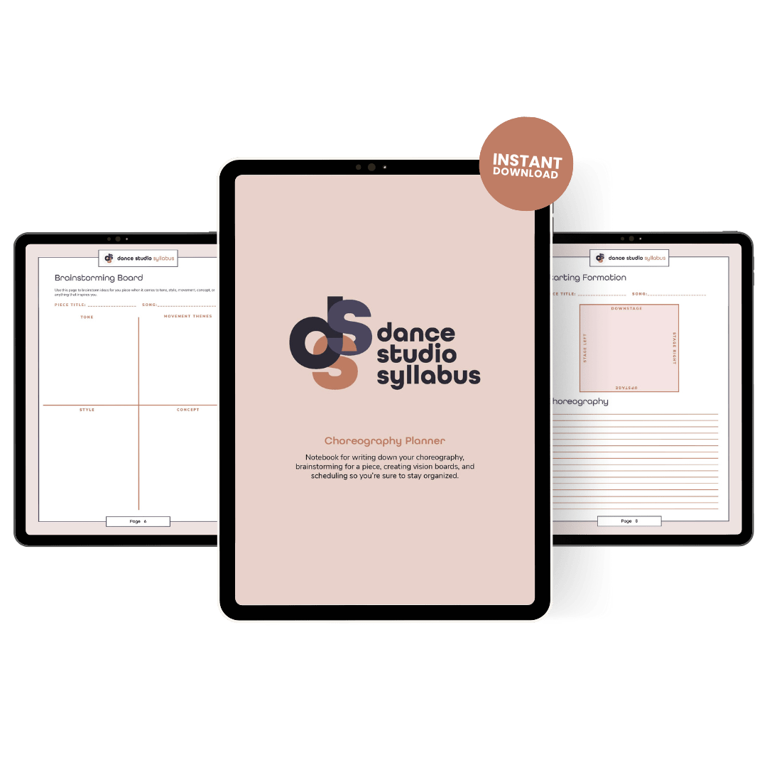 The Ultimate Choreography Planner - Dance Studio Syllabus
