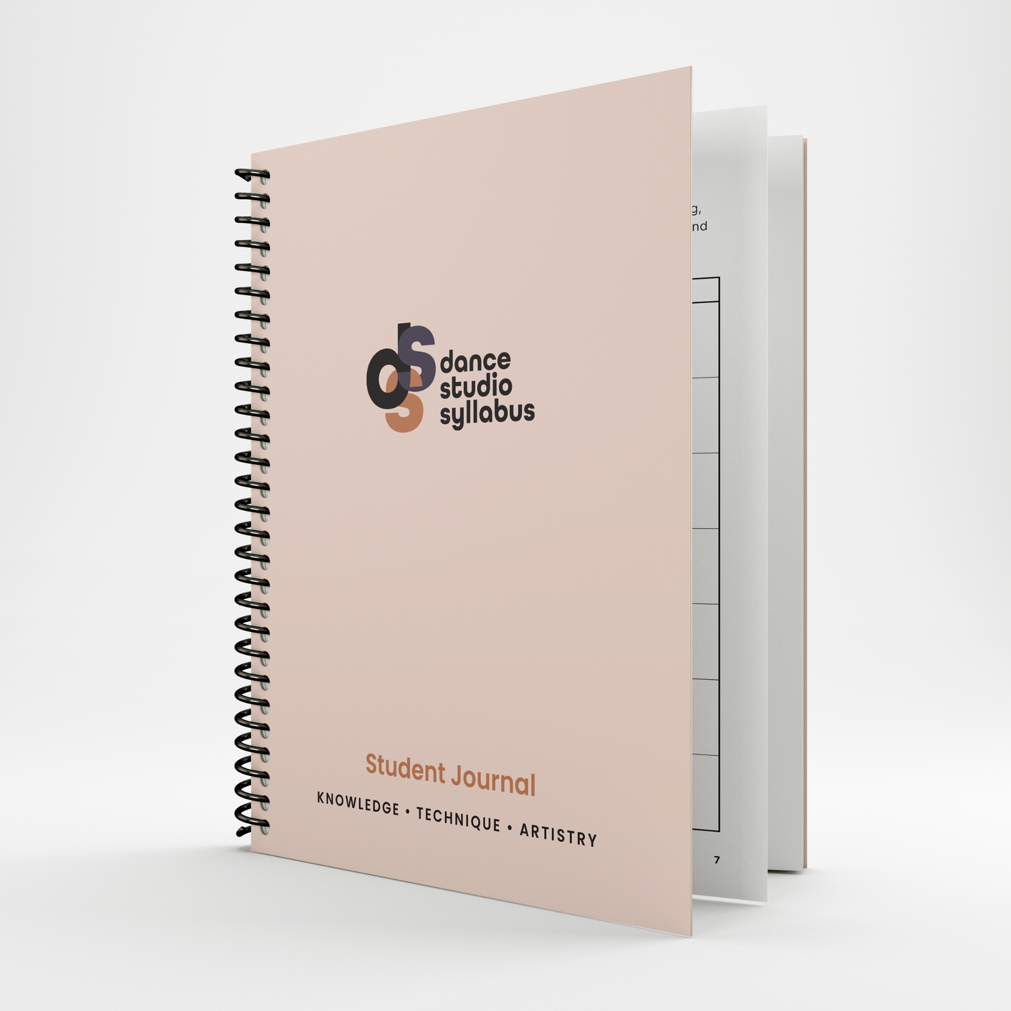 Dance Student Journal (Spiral-Bound) - Dance Studio Syllabus