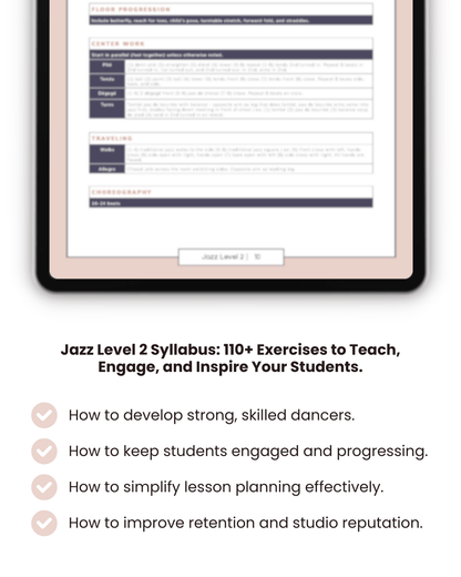 Jazz Level 2 - Dance Studio Syllabus