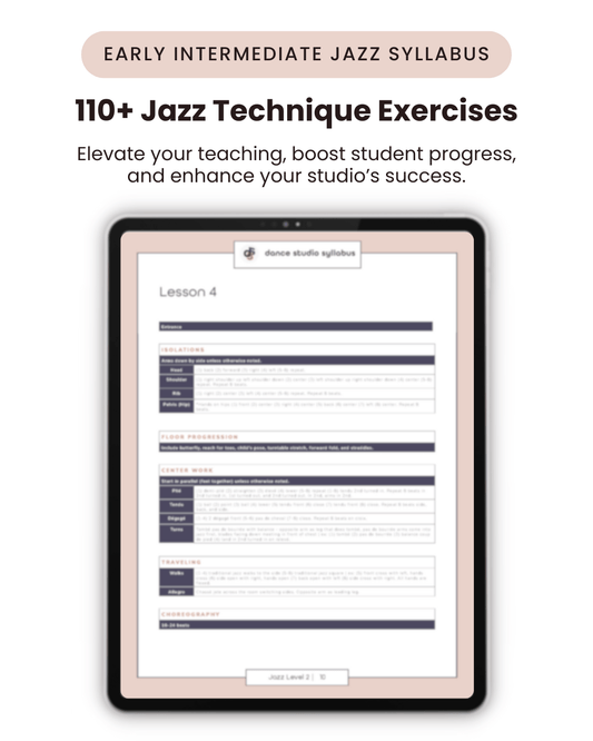 Jazz Level 2 - Dance Studio Syllabus