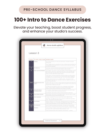 Pre-School Dance - Dance Studio Syllabus