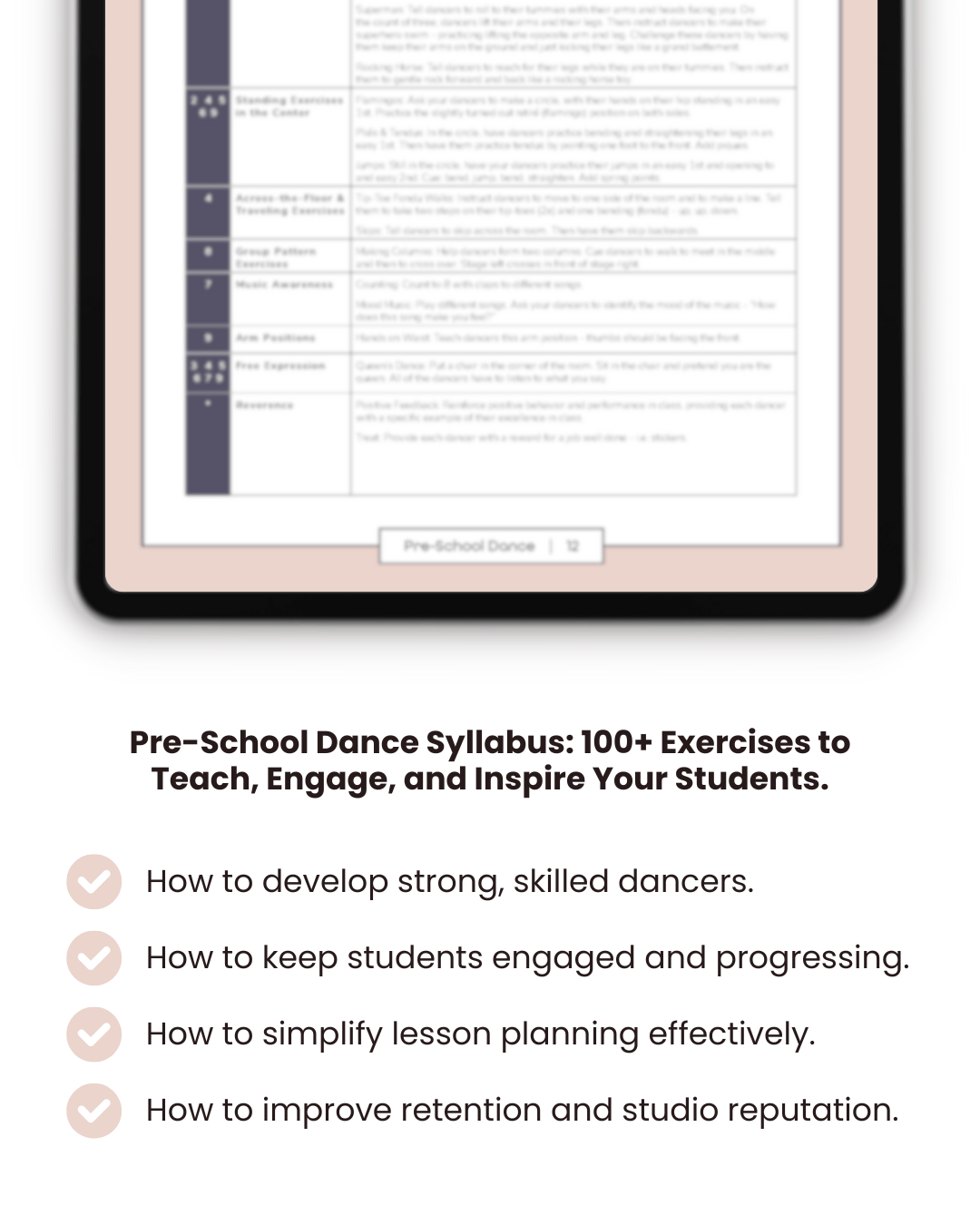 Pre-School Dance - Dance Studio Syllabus