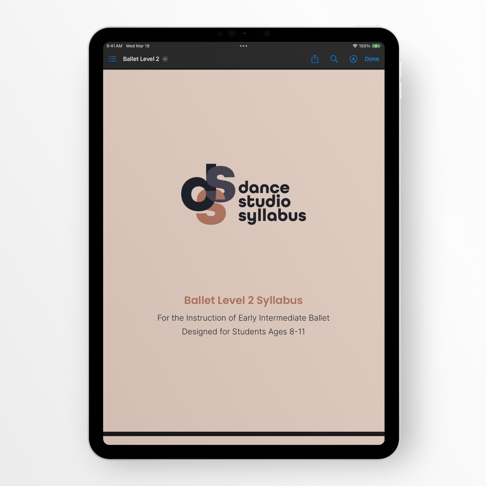 Ballet Level 2 (Digital) - Dance Studio Syllabus