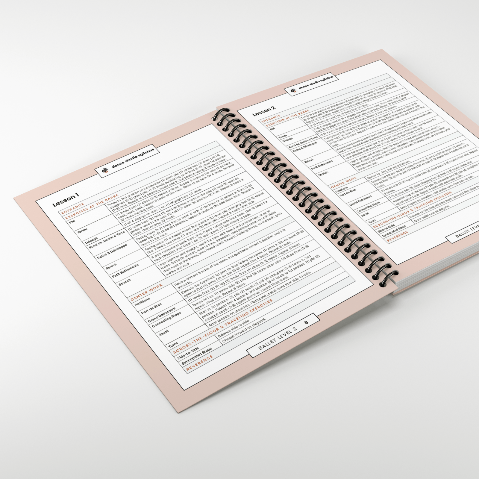 Ballet Level 2 (Spiral-Bound) - Dance Studio Syllabus
