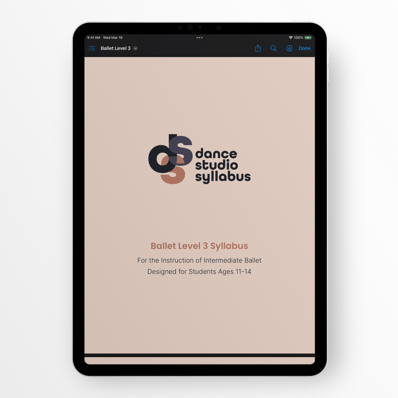 Ballet Level 3 (Digital) - Dance Studio Syllabus