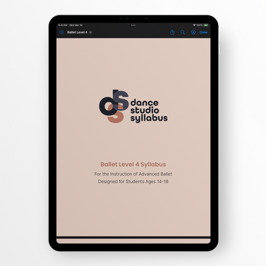 Ballet Level 4 (Digital) - Dance Studio Syllabus