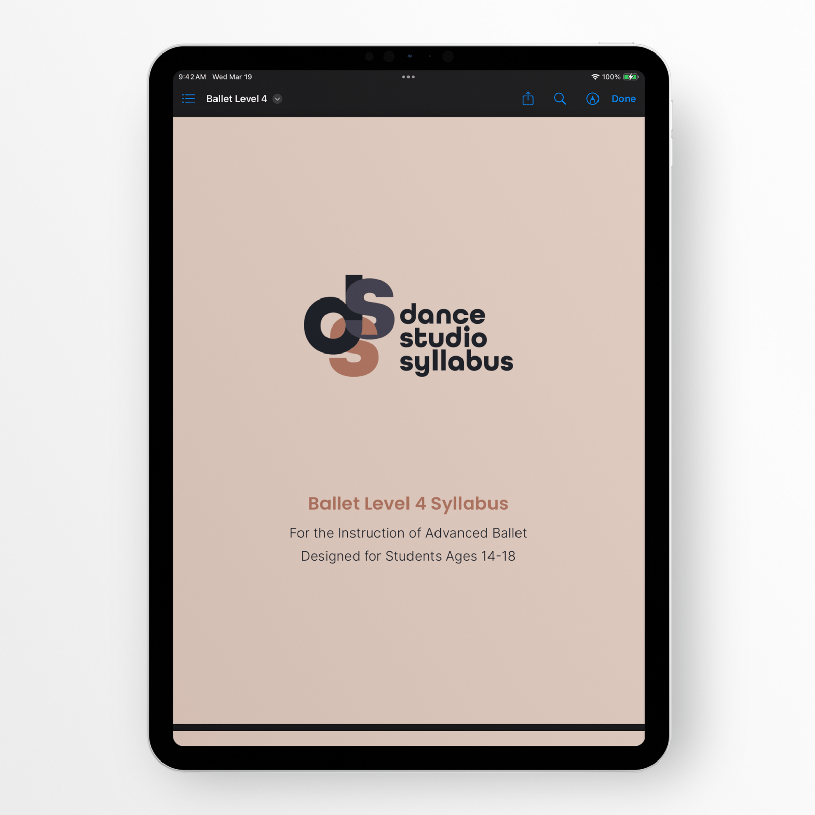 Ballet Level 4 (Digital) - Dance Studio Syllabus