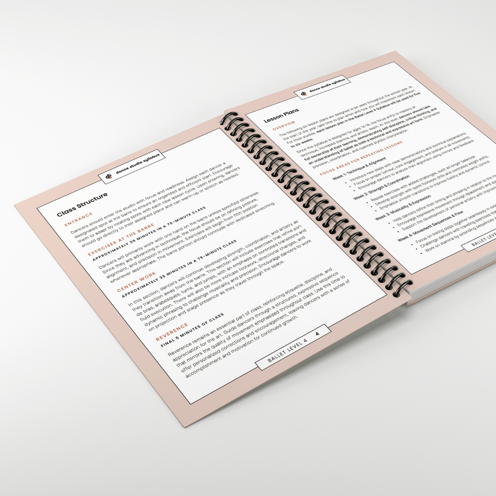 Ballet Level 4 (Spiral-Bound) - Dance Studio Syllabus