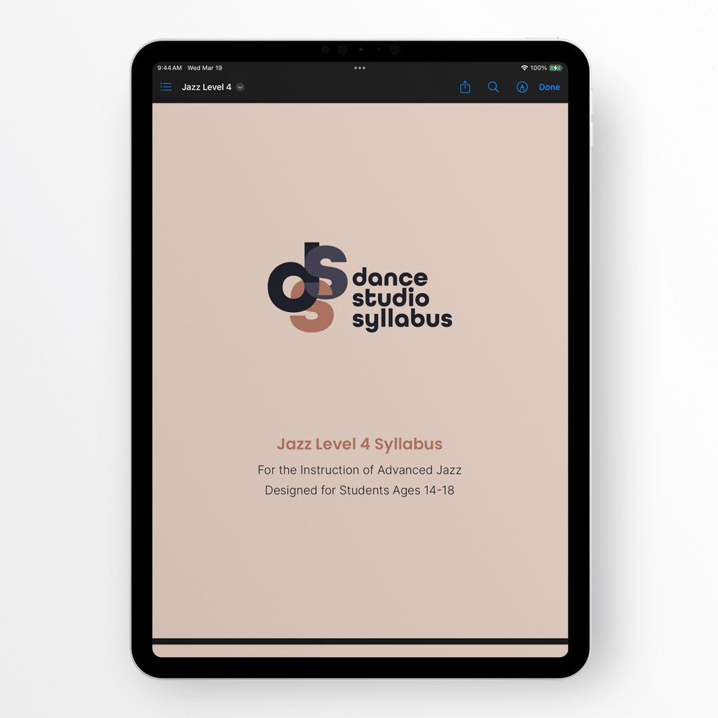 Jazz Level 4 (Digital) - Dance Studio Syllabus