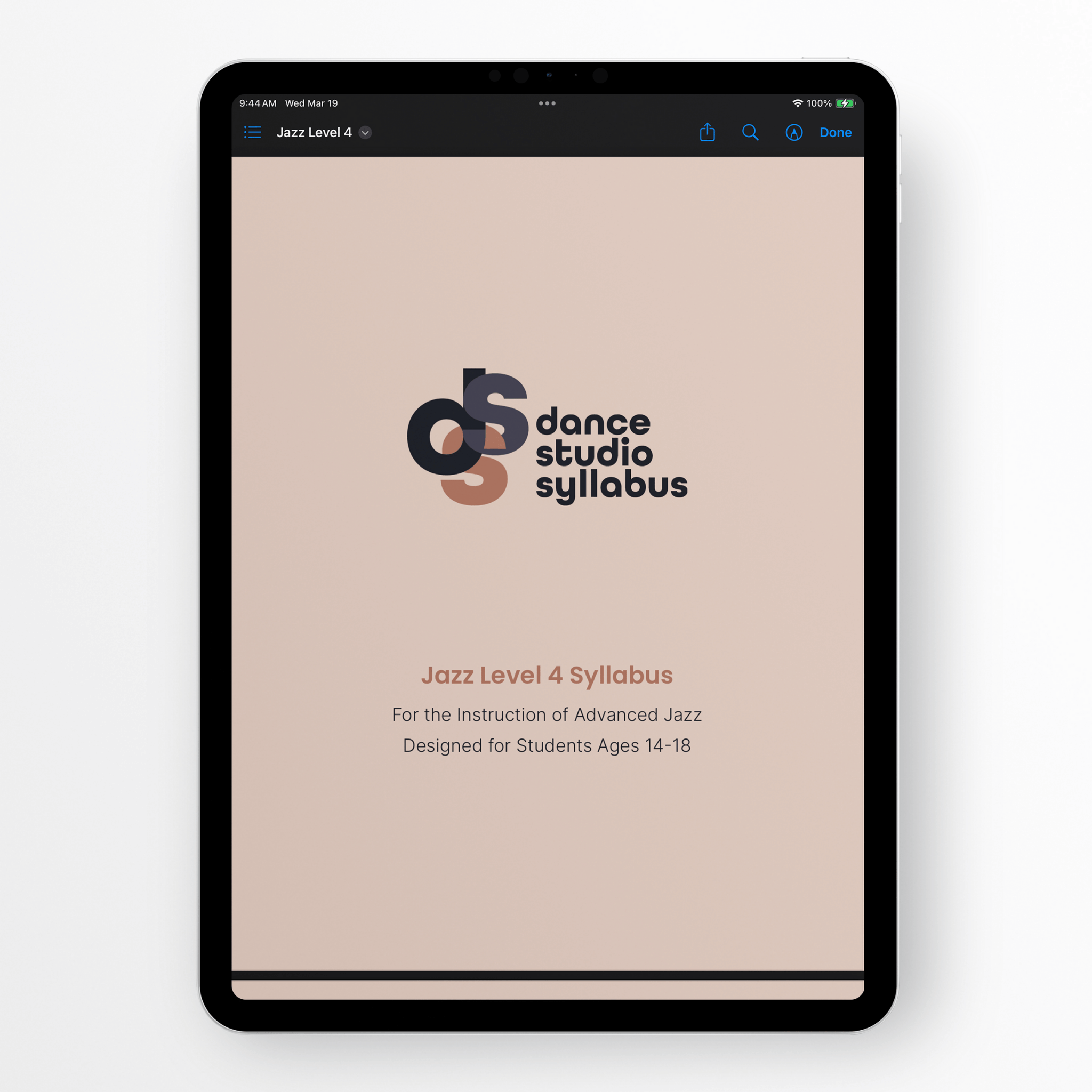 Jazz Level 4 (Digital) - Dance Studio Syllabus