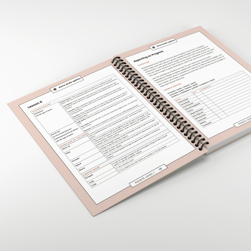 Pointe Level 1 (Spiral-Bound) - Dance Studio Syllabus