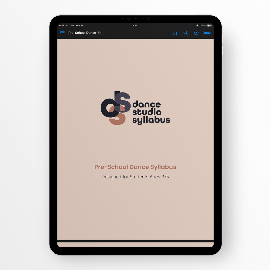 Pre-School Dance (Digital) - Dance Studio Syllabus