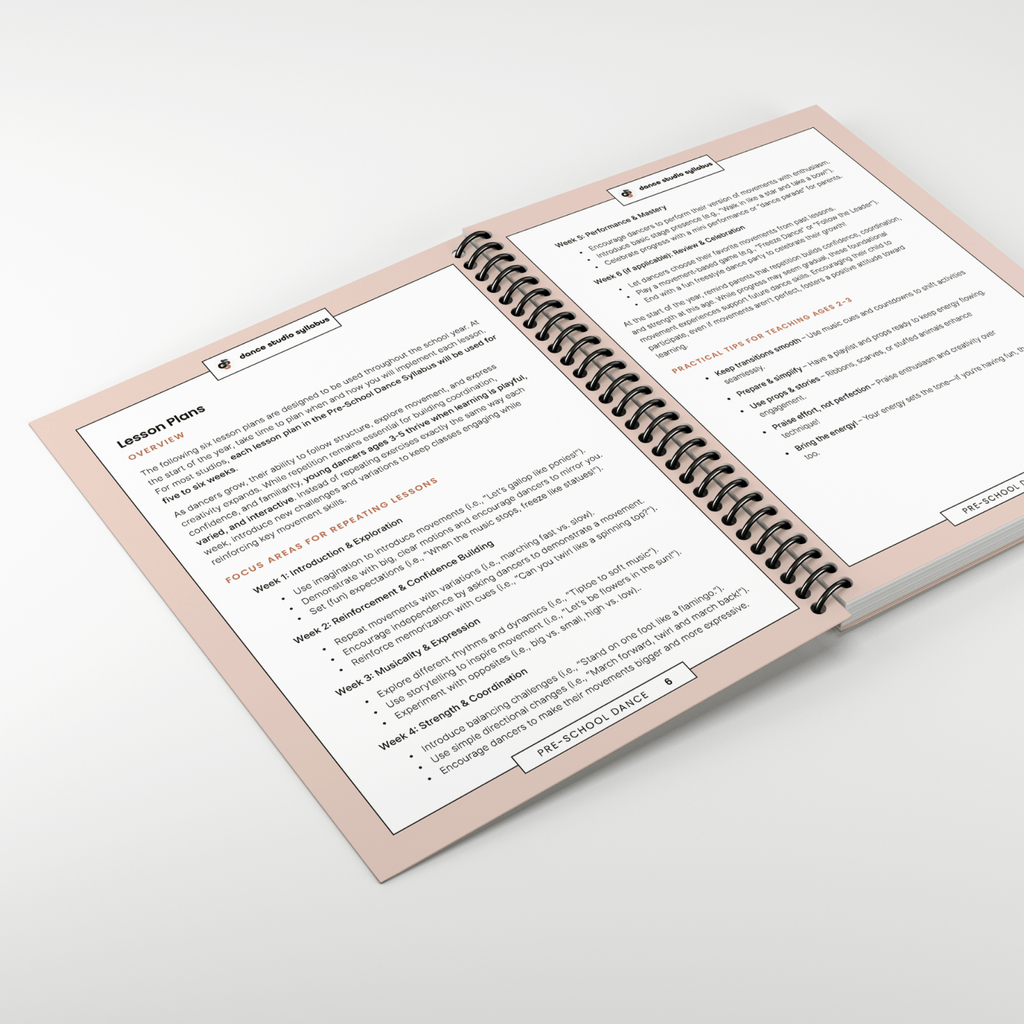 Pre-School Dance (Spiral-Bound) - Dance Studio Syllabus